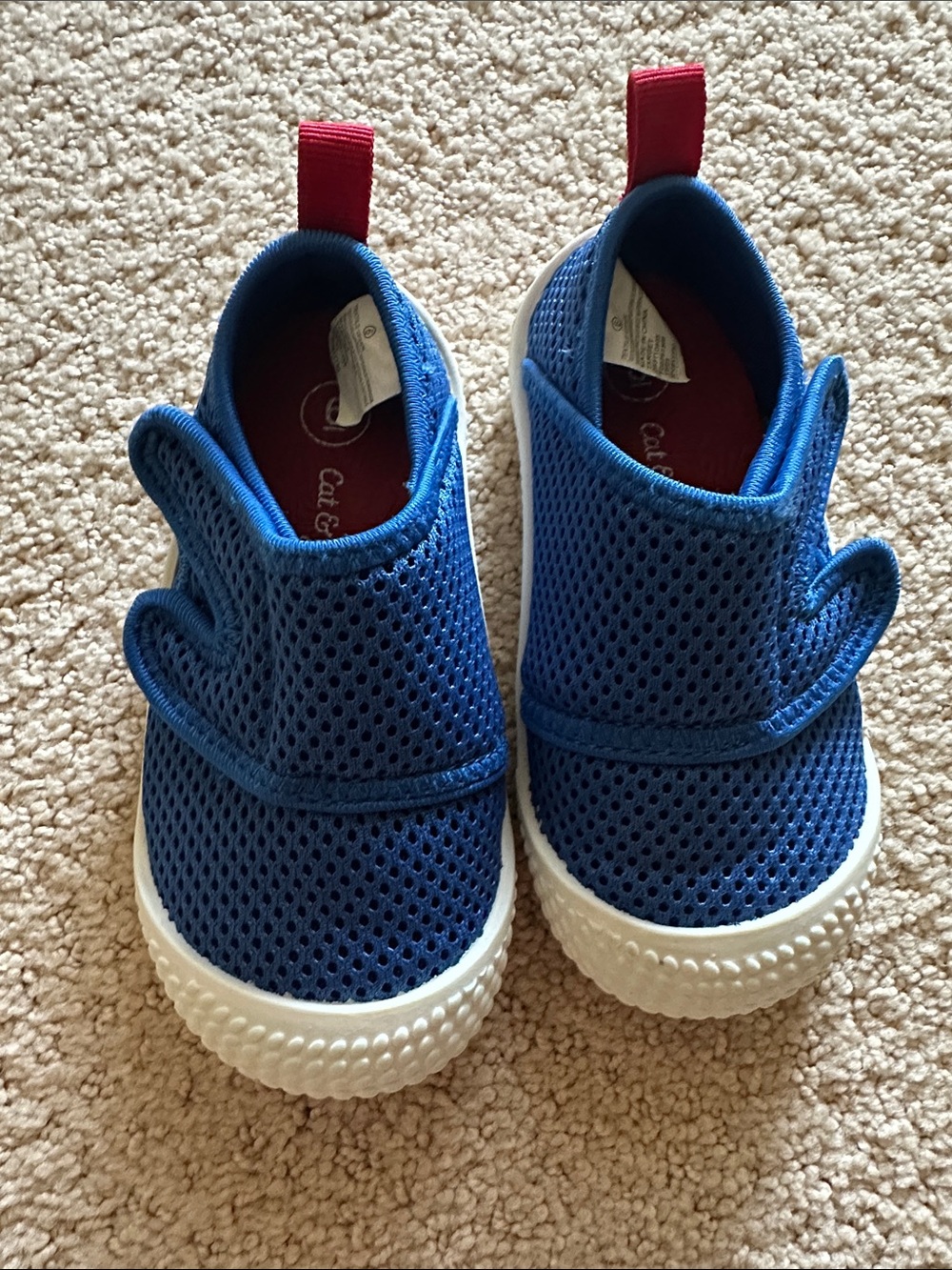 Cat & Jack Royal Blue Mesh Kids Slip-On Water Shoes with White Soles size 6 T